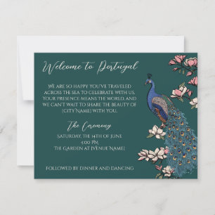 Teal Peacock Destination Welcome & Itinerary