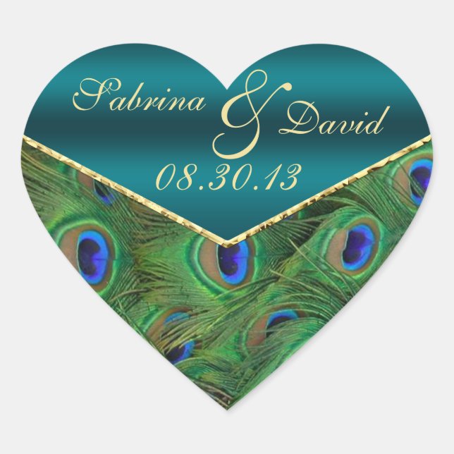 Teal Peacock Envelope Seal (Front)