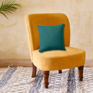 Teal Phthalo Green Plain Solid Colour Jewel Tone Cushion