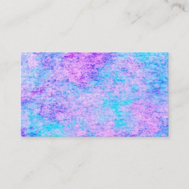 Teal Pink Abstract Business Card (Front)