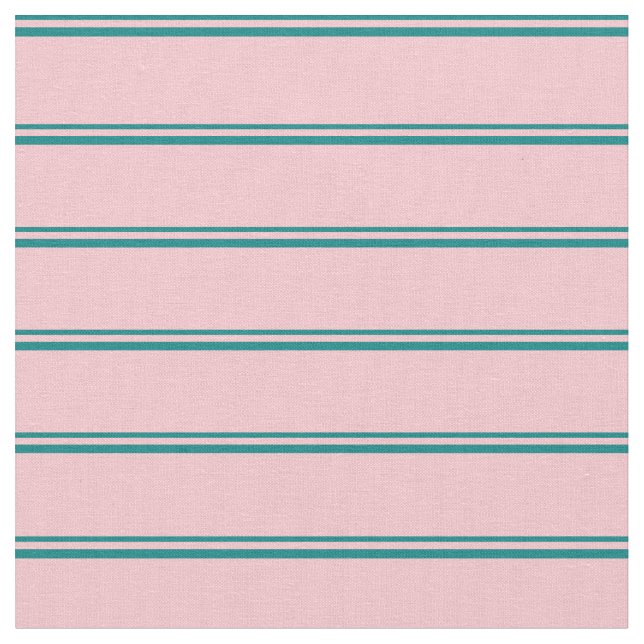Teal & Pink Coloured Lines Fabric (Close Up)