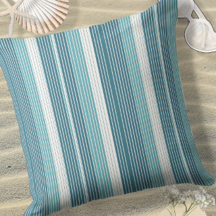 Teal Pinstripe Christmas Pattern#28 ID1009 Cushion