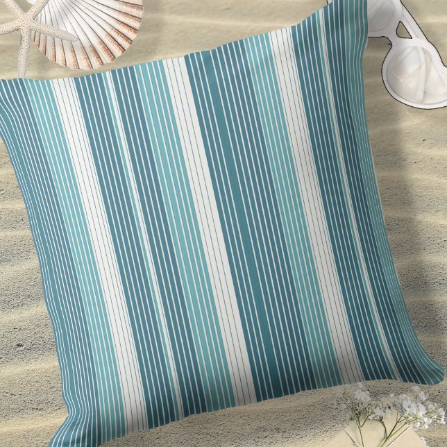 Teal Pinstripe Christmas Pattern#28 ID1009 Cushion (Creator Uploaded)