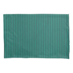 Teal pinstripes pillowcase