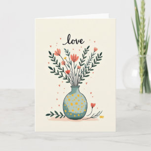 Teal Polka Dot Birthday Card