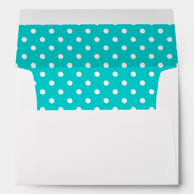 Teal Polka Dot Envelope (Back (Bottom))