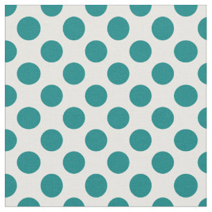 Teal Polka Dot Fabric