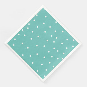 Teal Polka Dot Pattern Minimalistic Napkin