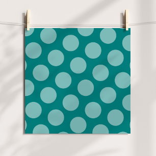 Teal Polka Dot Pattern Photo Print