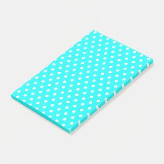 Teal Polka Dots Post-it Notes