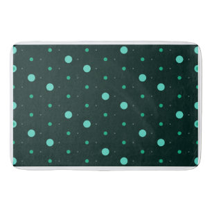 Teal Polka Dots Seamless Pattern Bath Mat