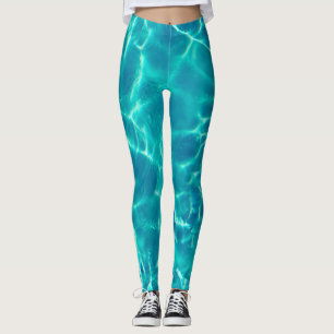 Teal Pool Water  Leggings