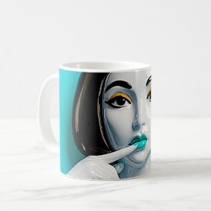 Teal Pop Gaze Coffee Mug