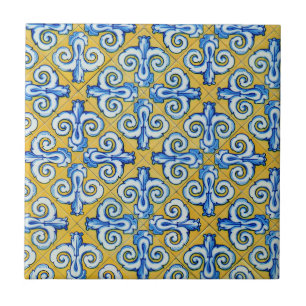 Teal Portuguese/ Spanish Ceramic Tile