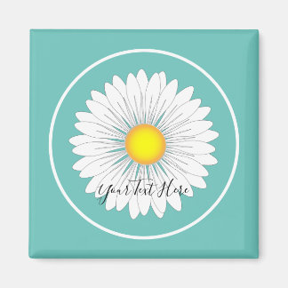 Teal Pretty Little Daisy Magnet