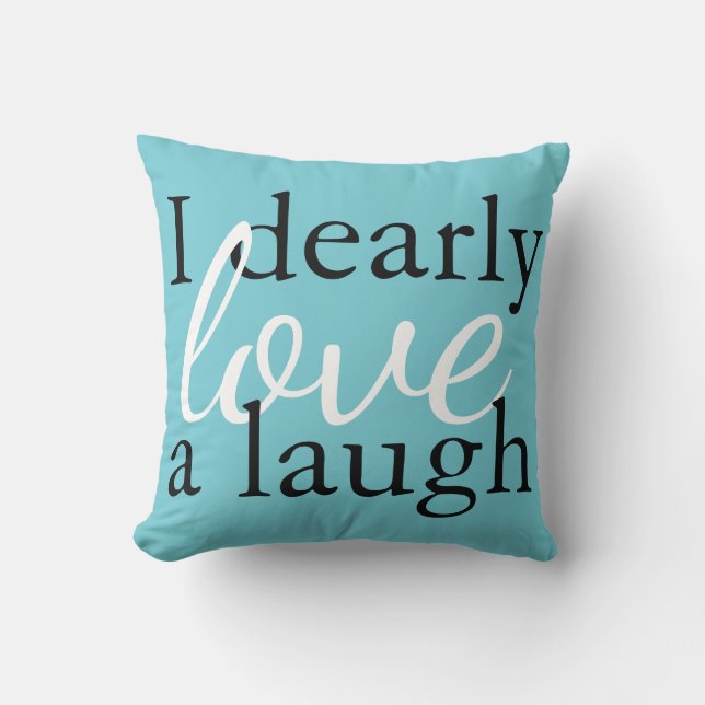Teal Pride Prejudice Pillow Jane Austen Book Quote (Front)
