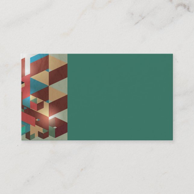 Teal Prism Business Cards (Front)