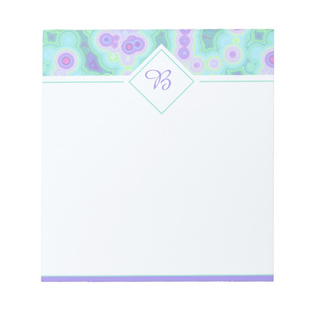 Teal psychedelic notepad (Front)