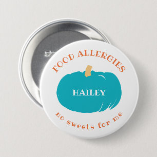 Teal Pumpkin Allergy Alert Kids Halloween Custom 7.5 Cm Round Badge
