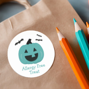 Teal Pumpkin Allergy Free Classic Round Sticker