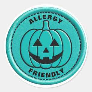 Teal Pumpkin Allergy Friendly Non Food Treat Alert Classic Round Sticker
