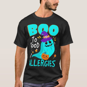 Teal Pumpkin Halloween Boo To Food Allergies Aware T-Shirt