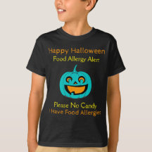 Teal Pumpkin Halloween Food Allergy Shirt