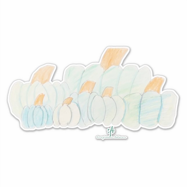 Teal Pumpkin Patch Kiss-Cut (Front)