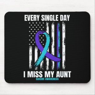 Teal Purple Aunt Suicide Awareness Prevention Amer Mouse Pad