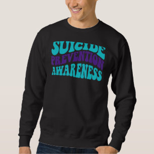 Teal Purple Awareness Ribbon Colours Suicide Preve Sweatshirt