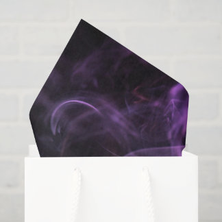 Teal Purple Coloured Smoke Happy Holidays Tissue Paper