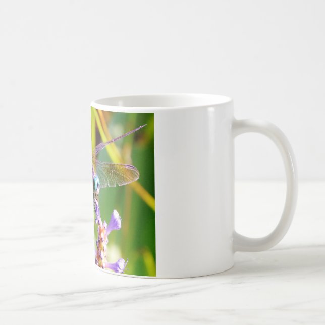 Teal & purple Dragonfly Coffee Mug (Right)