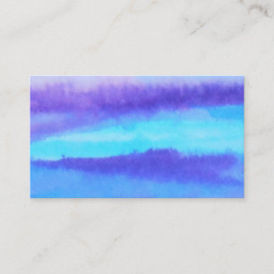 Teal Purple Horizontal Abstract Business Card