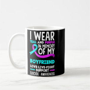 Teal Purple In Memory Of Boyfriend Suicide Coffee Mug