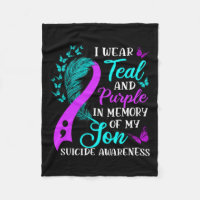 Teal Purple In Memory Of My Son Suicide Awareness