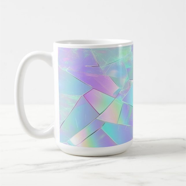 Teal & Purple Iridescent Design Coffee Mug (Left)
