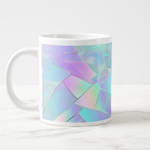 Teal & Purple Iridescent Design Large Coffee Mug
