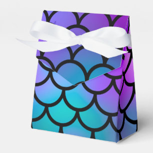 Teal Purple Pink Blue Mermaid Scales Fantasy Party Favour Box