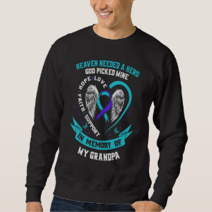 Teal Purple Ribbon Suicide Awareness Shirt Grandpa