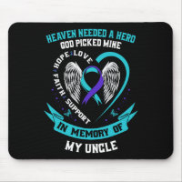 Teal Purple Ribbon Suicide Awareness Shirt Uncle M