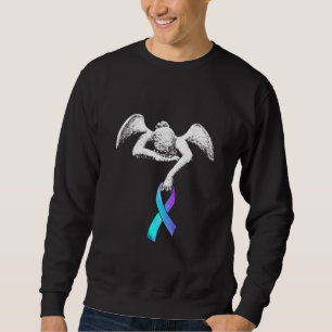 Teal Purple Ribbon Suicide Prevention Awareness Sweatshirt