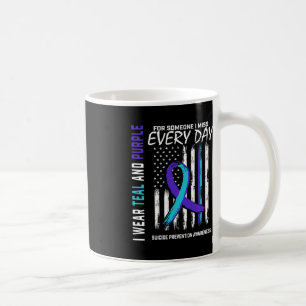 Teal Purple Someone I Miss Suicide Awareness Ameri Coffee Mug