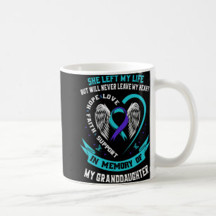 Teal Purple Suicide Awareness Granddaughter Memori Coffee Mug