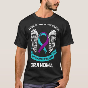 Teal Purple Suicide Awareness Ribbon In Memory Of T-Shirt