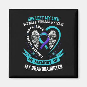 Teal Purple Suicide Awareness Shirt Granddaughter Magnet