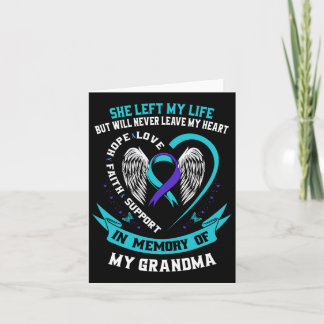 Teal Purple Suicide Awareness Shirt Grandma Preven Card
