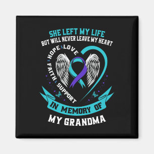 Teal Purple Suicide Awareness Shirt Grandma Preven Magnet