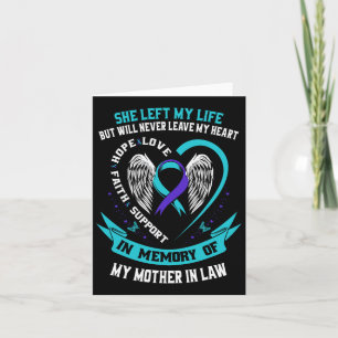 Teal Purple Suicide Awareness Shirt Mother In Law  Card