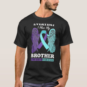 Teal Purple Wing Miss Brother Suicide Prevention A T-Shirt