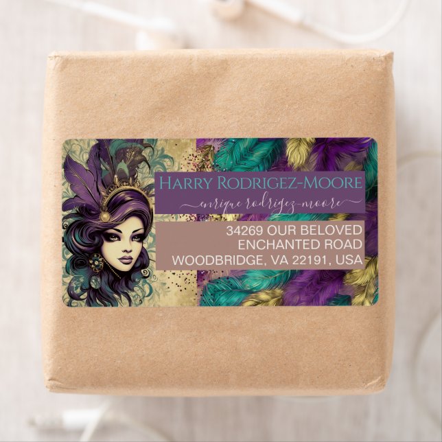 Teal purple yellow Mardi Gras theme custom  (Insitu)
